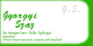 gyorgyi szaz business card