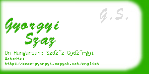 gyorgyi szaz business card